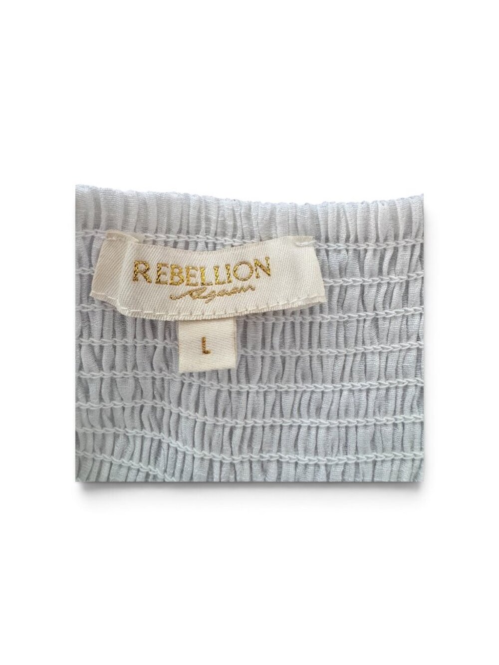 Rebellion Again White Tiered Spaghetti Strap Dress – Size L - Picture 4 of 6